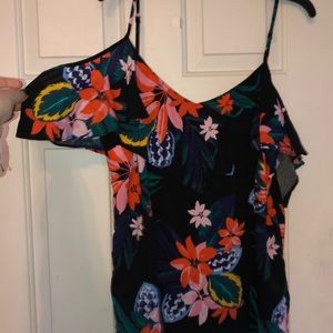 Old navy floral cold shoulder top
